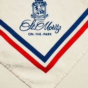 A Piece of Central Park History: 2 Vintage Hotel St. Moritz Linen Napkins
